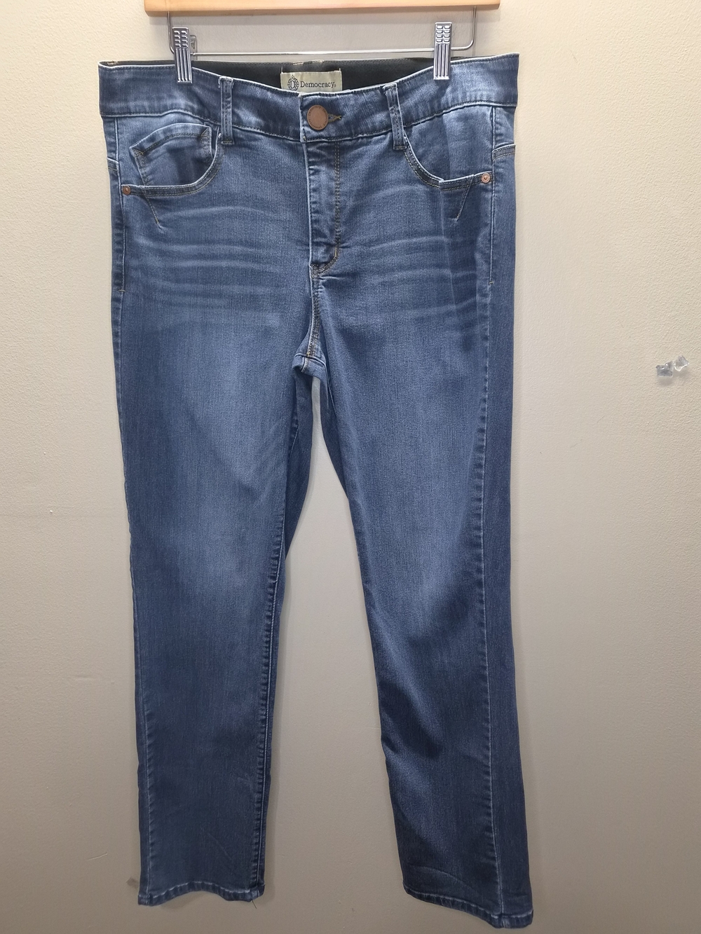 Democracy "Ab" Solution Dark Wash Straight Leg Jeans Size 14